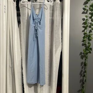 Light Blue Halter Maxi Dress